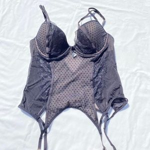 Adore me new with tags bustier corset size large with garter straps large
